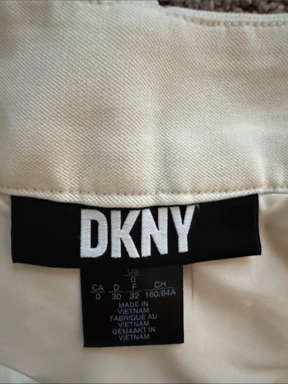 DKNY Cream A-Line Midi Skirt with Tie - Picture 2 of 2